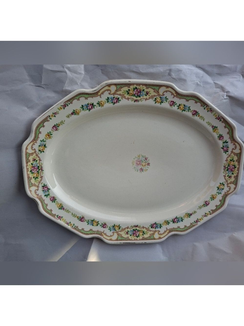 Mount Clemems 13" Floral Oval porcelain Platter
